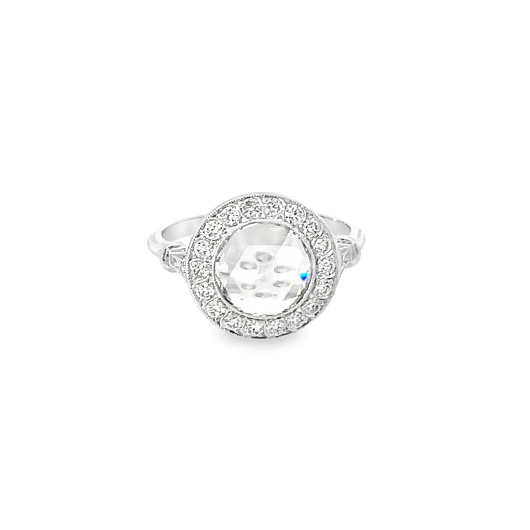 Front view of 1.40ct  Old European Cut Diamond Engagement Ring