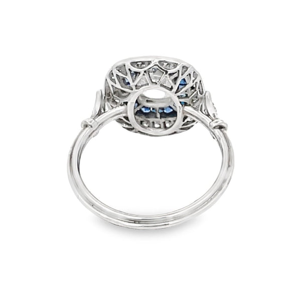 Front view of 1.07ct Antique Cushion Cut Diamond Engagement Ring