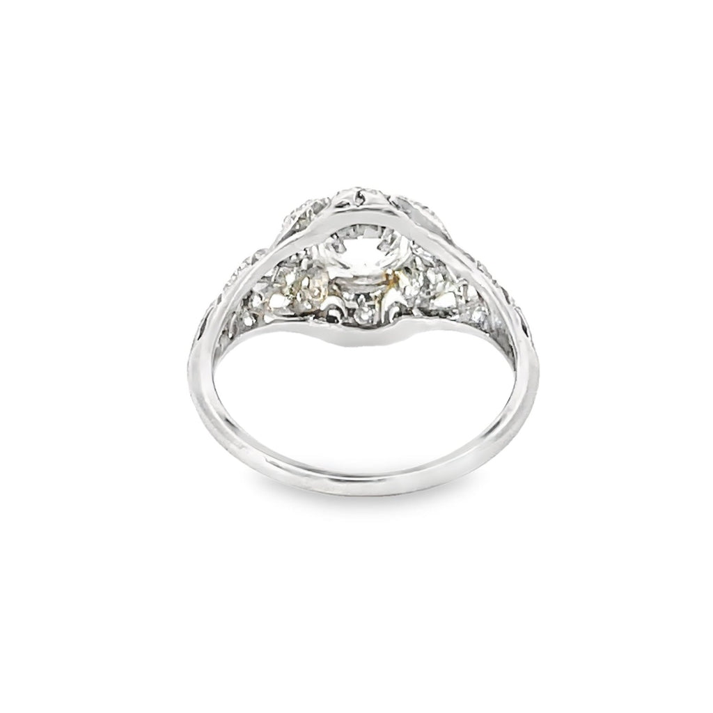 Back view of Antique 1.48ct Old European Cut Diamond Engagement Ring