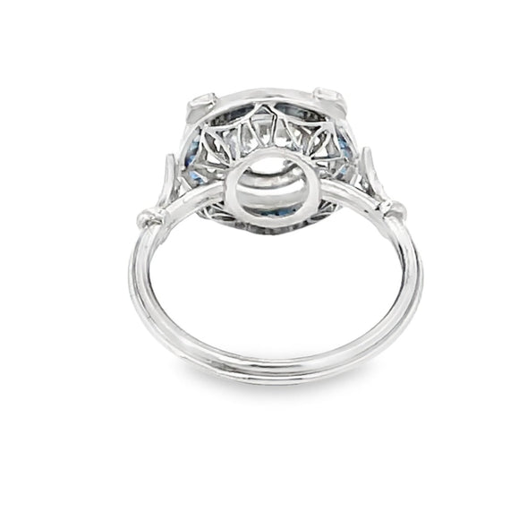 Front view of 1.31ct Old European Cut Diamond Engagement Ring