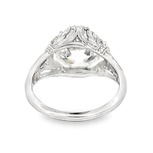 Front view of Antique 5.03ct Old European Cut Diamond Engagement Ring