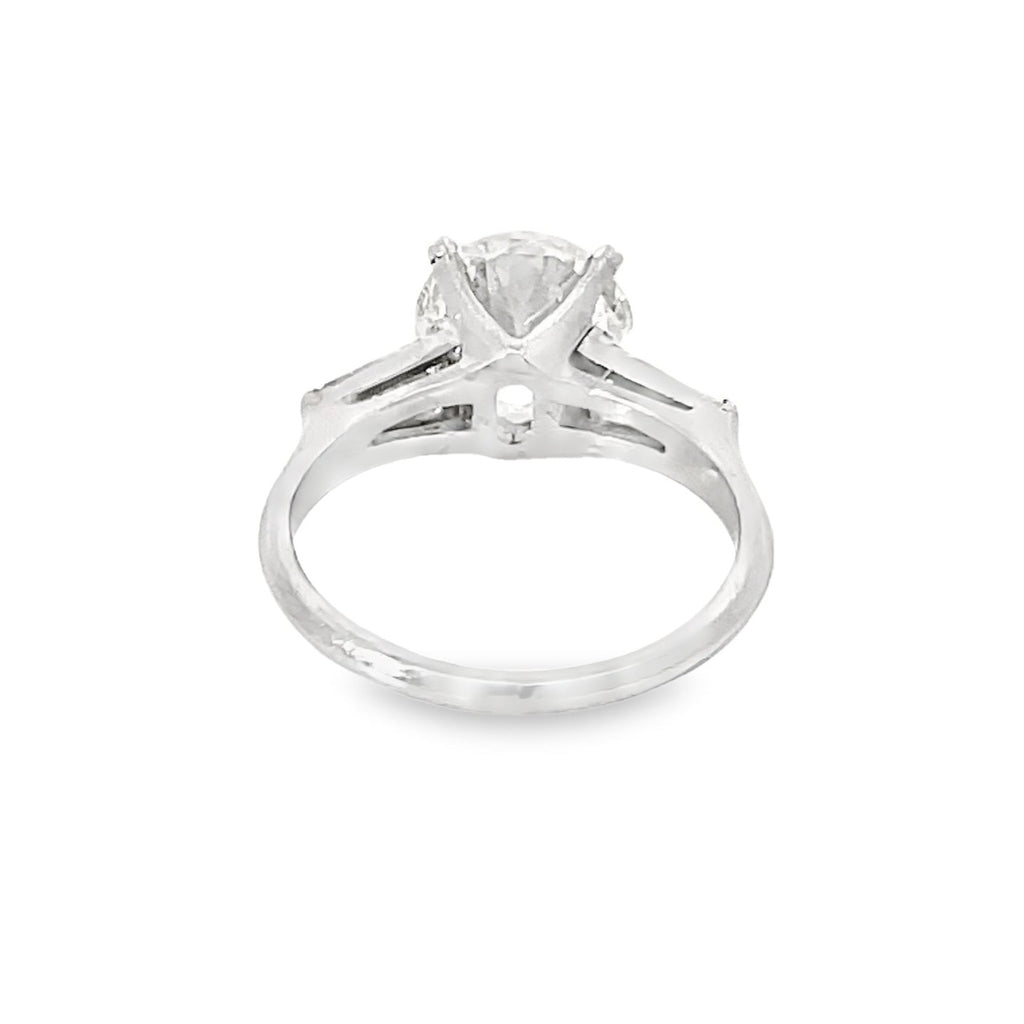 Back view of GIA 2.53ct Old European Cut Diamond Engagement Ring