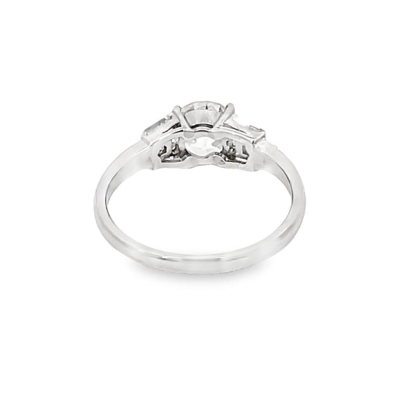 Front view of 1.34ct Old European Cut Diamond Engagement Ring