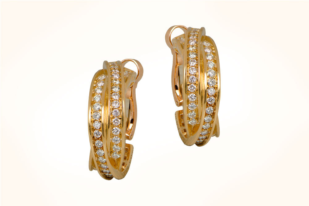 Cartier Gold Trinity Earrings
