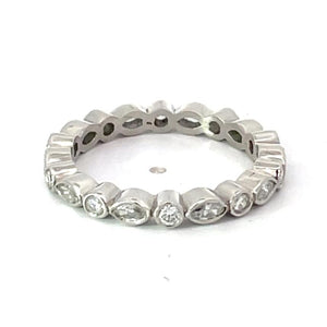 0.75ct Round Brilliant Cut Diamond Eternity Band Ring, Platinum