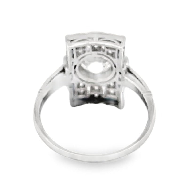 Back view of 0.69ct Old European Cut Diamond Cocktail Ring, Platinum