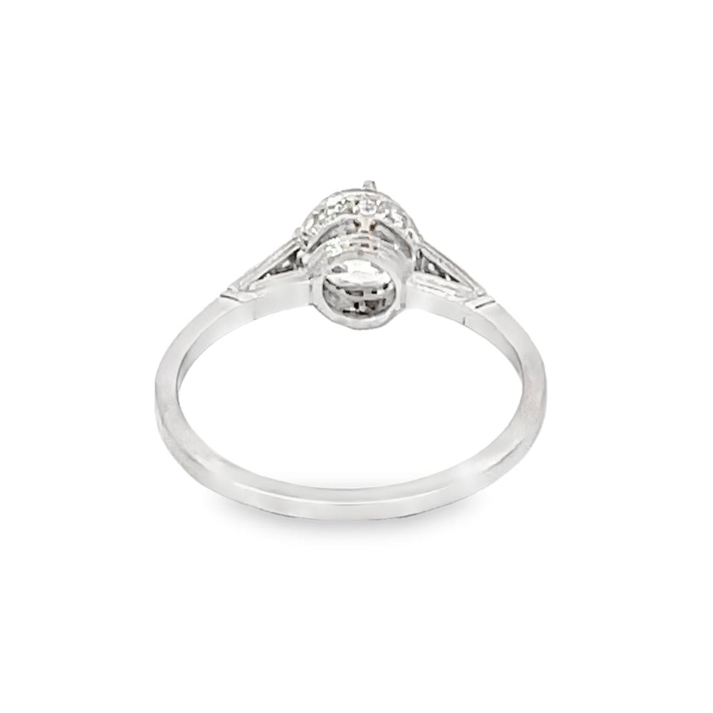 Back view of GIA 1.00ct Old European Cut Diamond Solitaire Ring