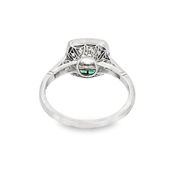 Front view of 1.30ct Antique Cushion Cut Diamond Engagement Ring