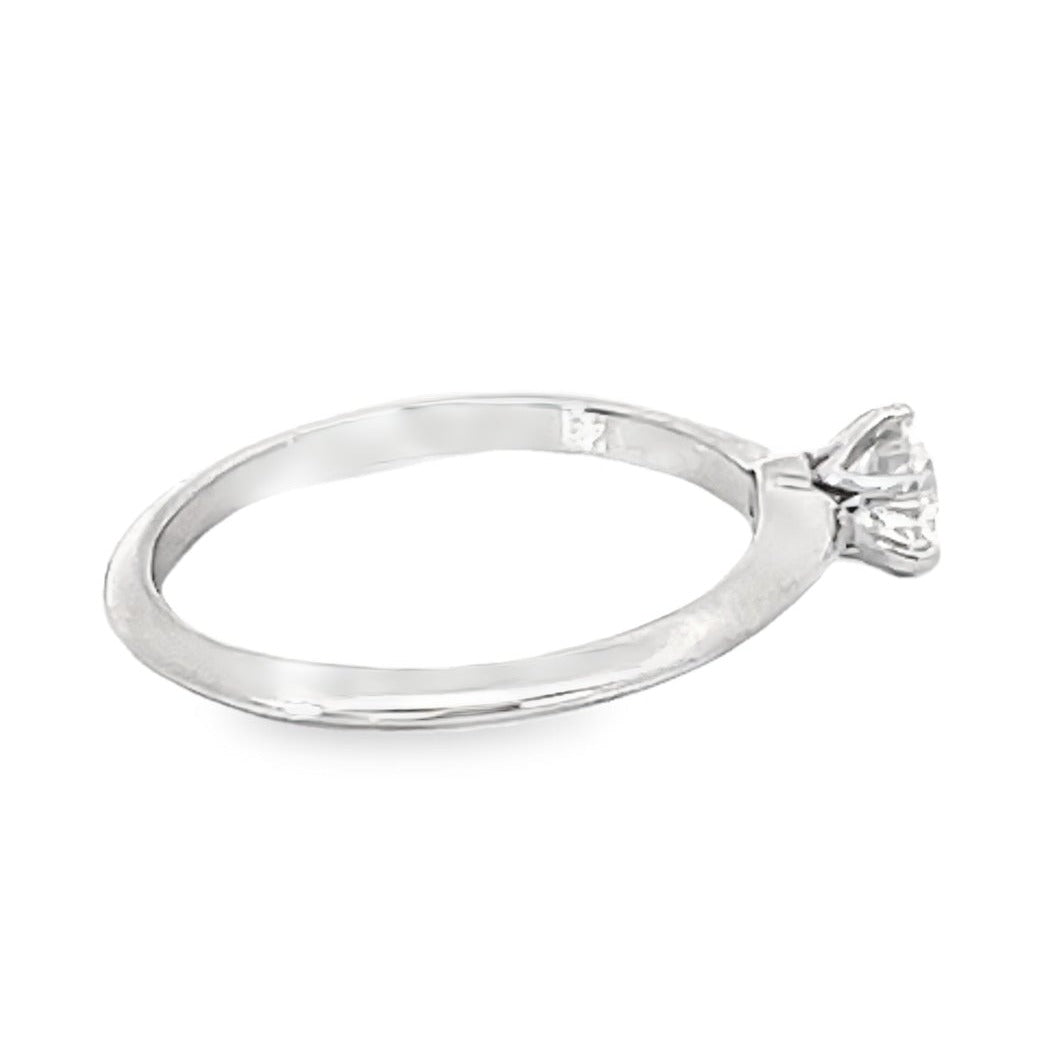 Side view of Tiffany & Co. 0.30ct Round Brilliant Cut Diamond Engagement Ring