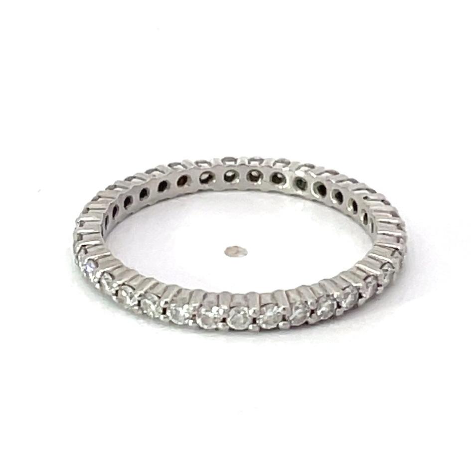 0.65ct Round Brilliant Cut Diamond Eternity Band Ring, Platinum