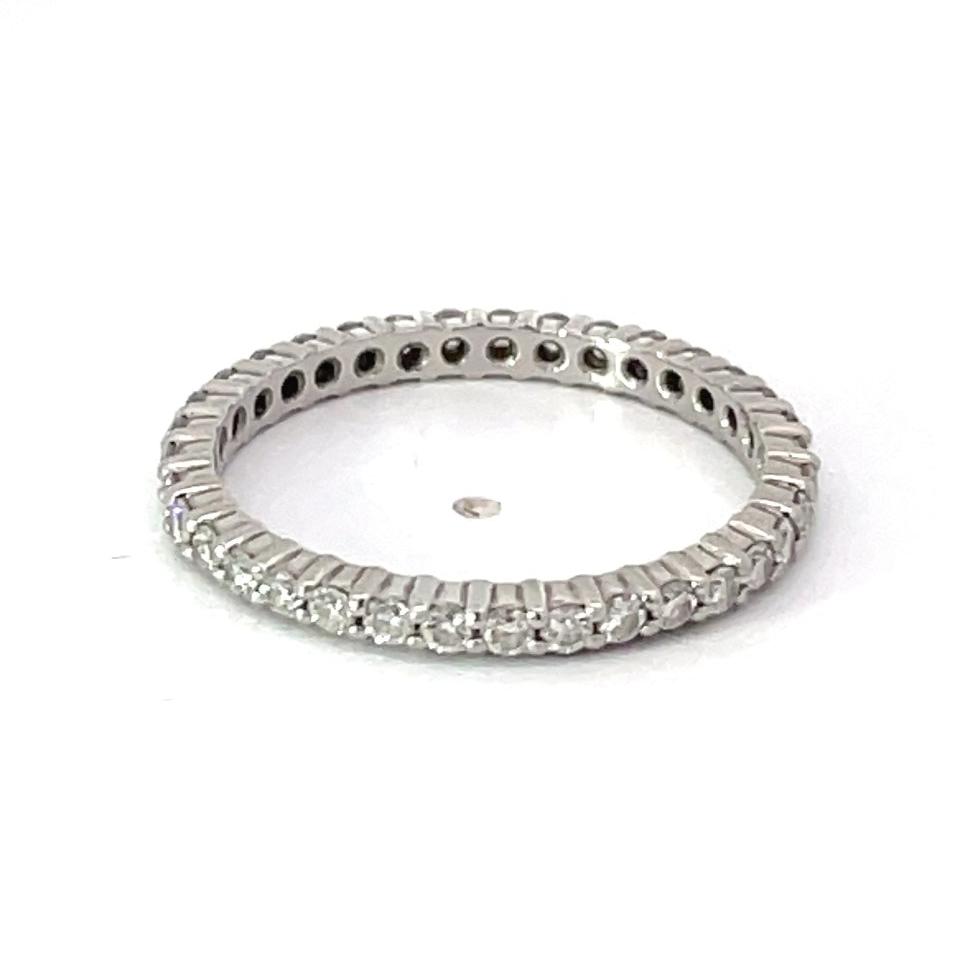 0.65ct Round Brilliant Cut Diamond Eternity Band Ring, Platinum