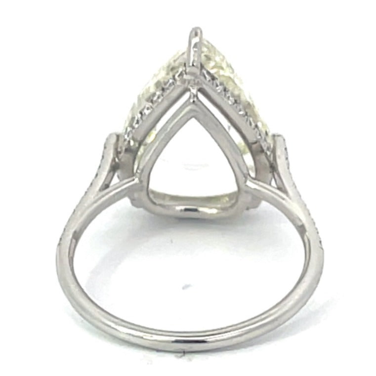 Back view of 6.00ct Rose Cut Diamond Engagement Ring