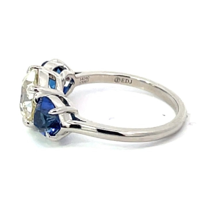 Side view of 2.03ct Old European Cut Diamond Engagement Ring, Platinum
