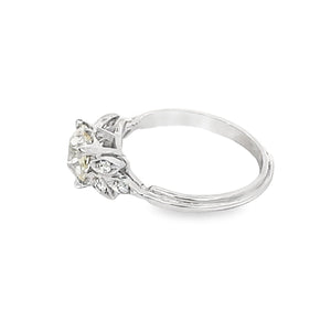 Side view of 1.16ct Old European Cut Diamond Engagement Ring