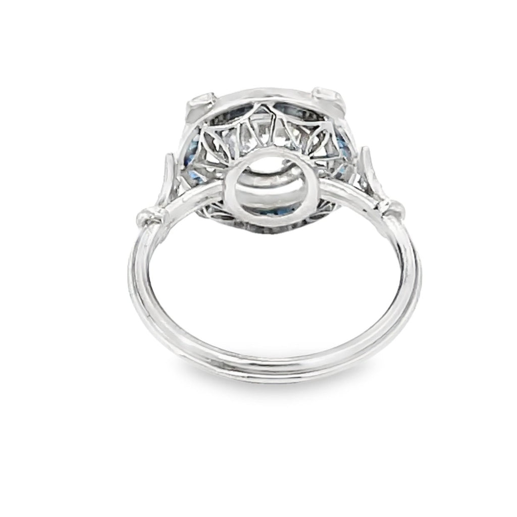 Back view of 1.31ct Old European Cut Diamond Engagement Ring