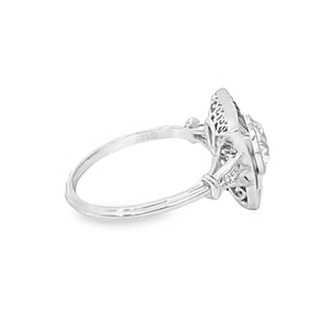 Side view of 1.23ct Old European Cut Diamond Engagement Ring