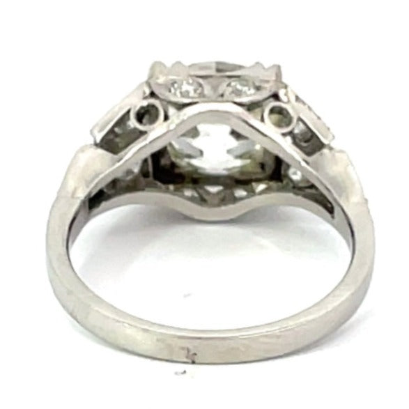 Back 2.67ct Old European Cut Diamond Engagement Ring, Platinum