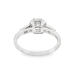 Back view of Antique 0.65ct Old European Cut Diamond Engagement Ring