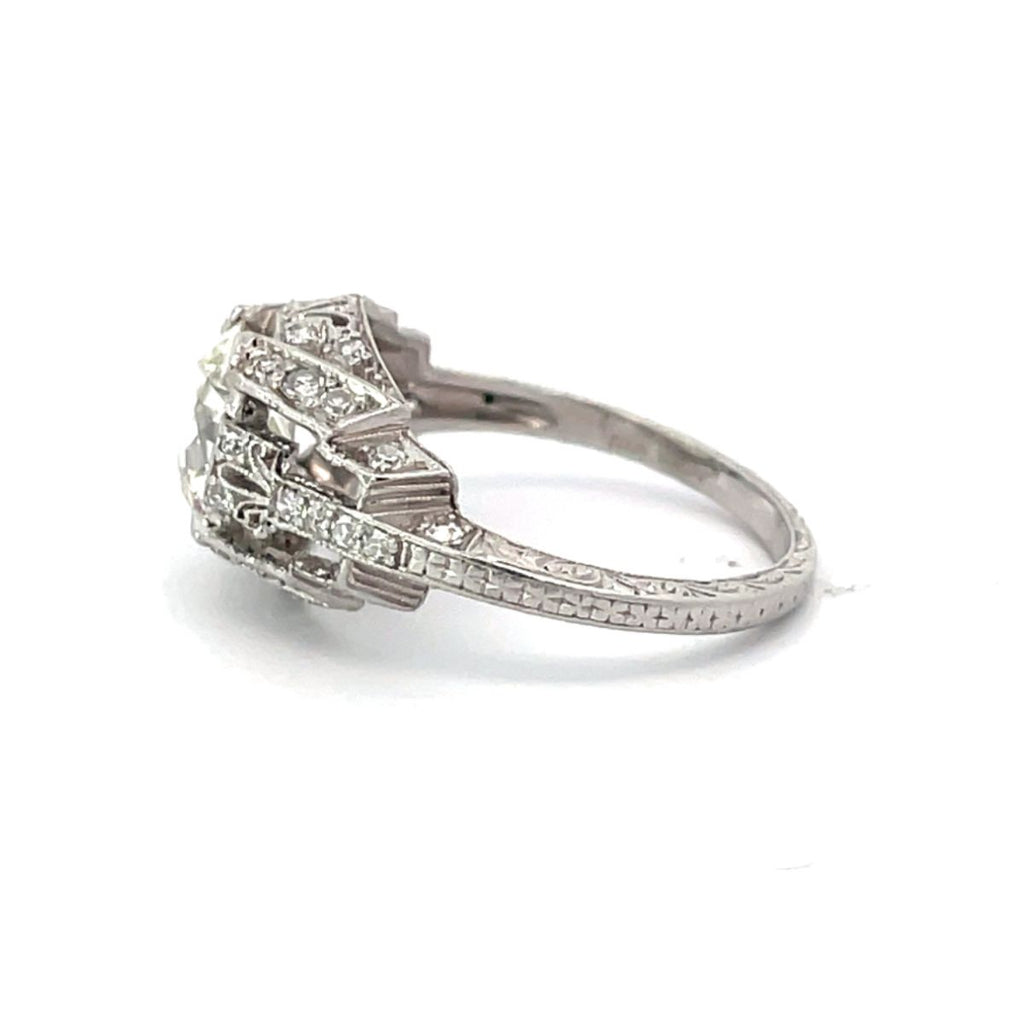 Noyers Ring. Antique Art Deco Diamond Engagement Ring, Circa 1925