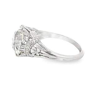 Side view of Antique 5.03ct Old European Cut Diamond Engagement Ring