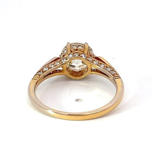 Back view of 1.82ct Old European Cut Diamond Engagement Ring, 18k Yellow Gold