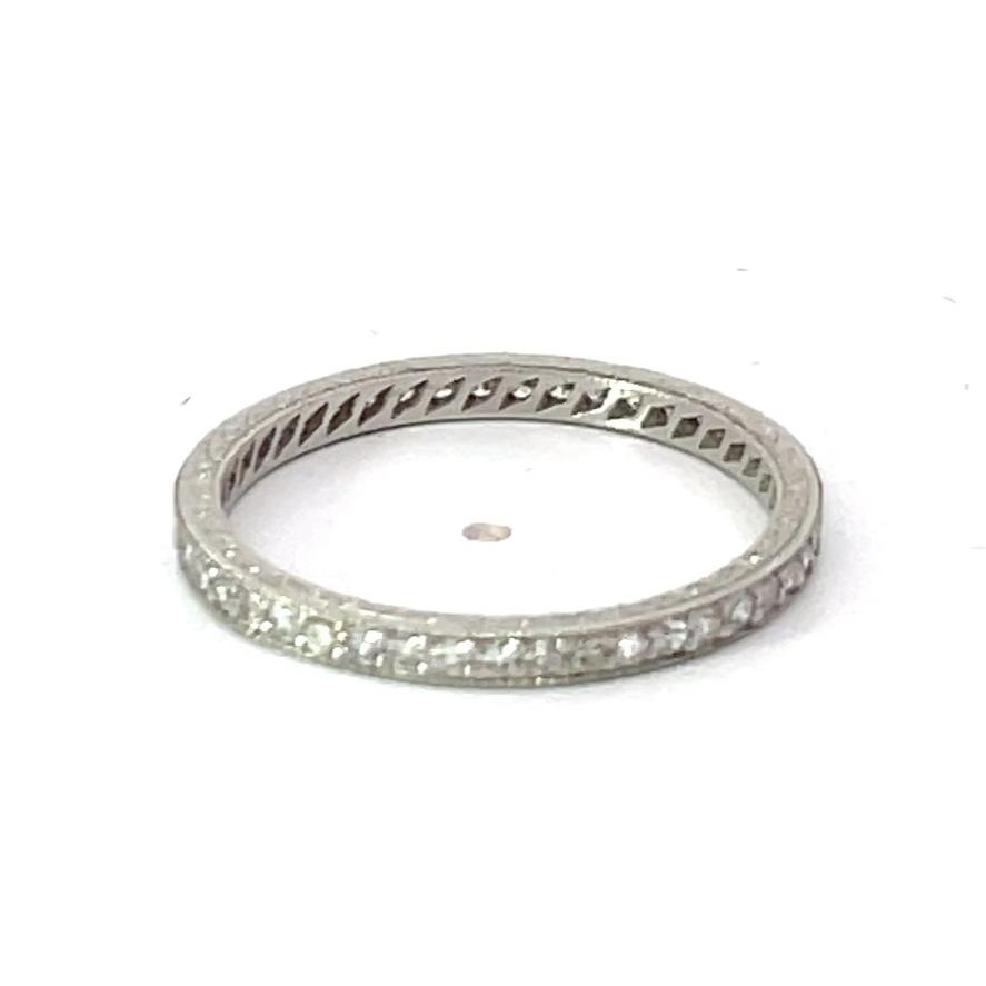 Single Cut Diamond Eternity Band Ring, Platinum