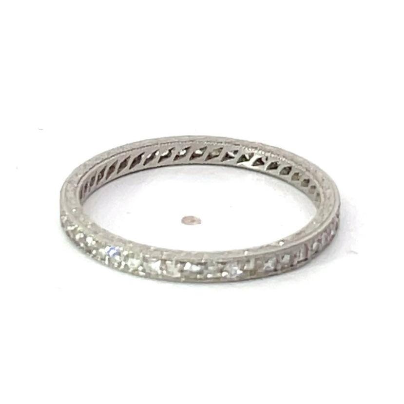 Single Cut Diamond Eternity Band Ring, Platinum