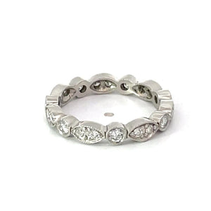 0.70ct Diamond Eternity Band Ring, H Color, Platinum