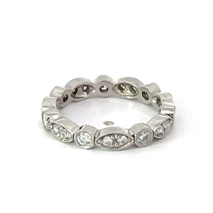 0.70ct Diamond Eternity Band Ring, H Color, Platinum