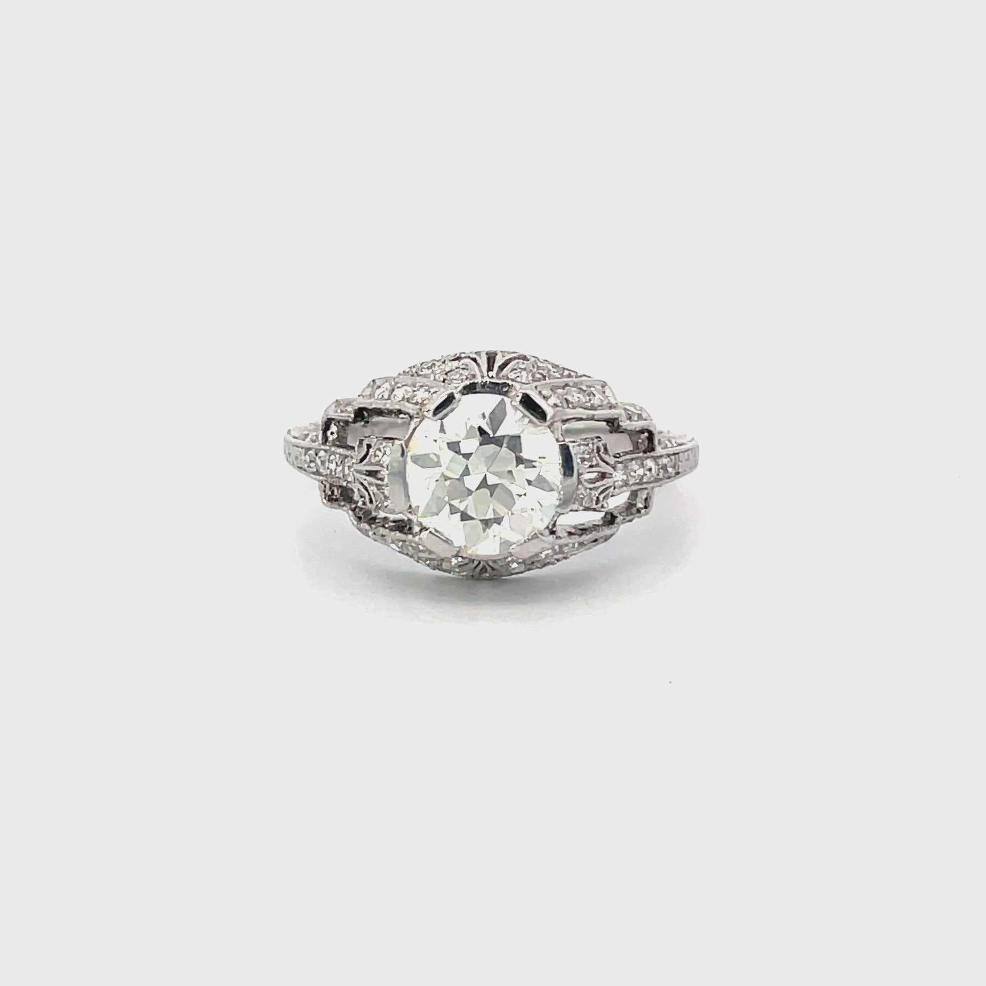 Antique Art Deco Diamond Engagement Ring, Circa 1925