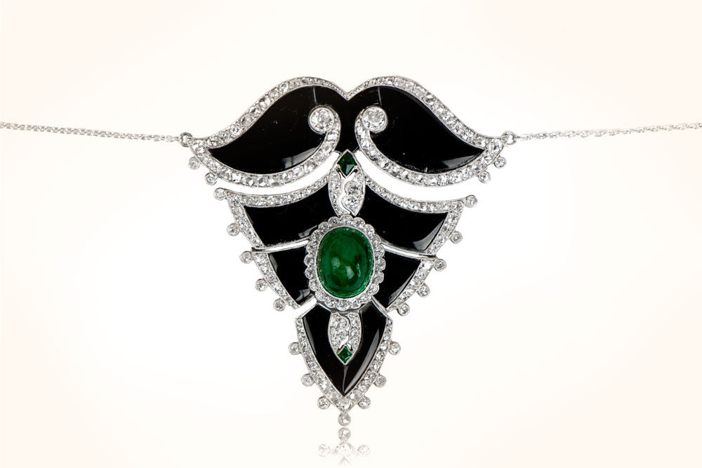 Deco Emerald Pendant