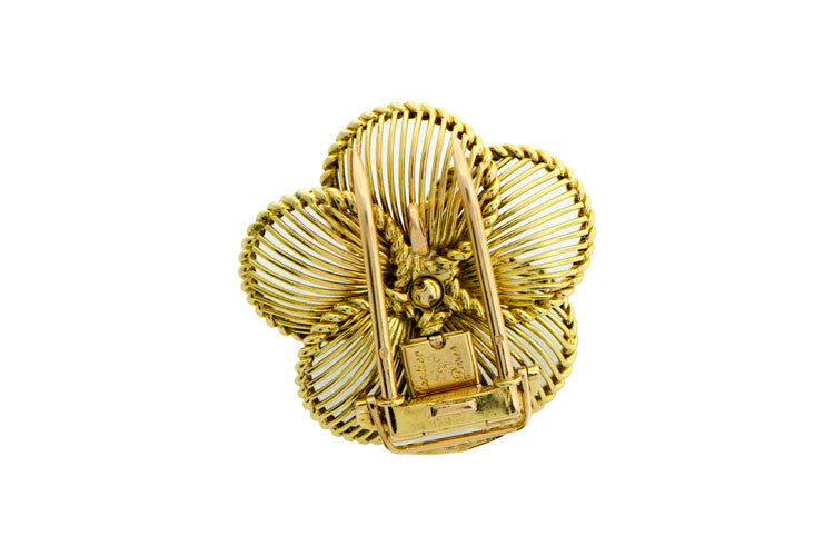 Cartier Paris Gold Floral Brooch