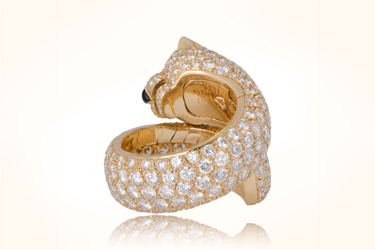 Cartier Trinity Diamond 18 Karat Yellow Gold Wedding Band Ring Size 52 –  Bardys Estate Jewelry