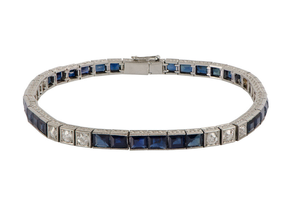 Vintage Diamond and Sapphire Bracelet