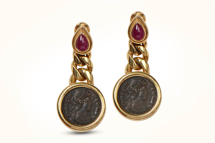 Bulgari Coin Earrings