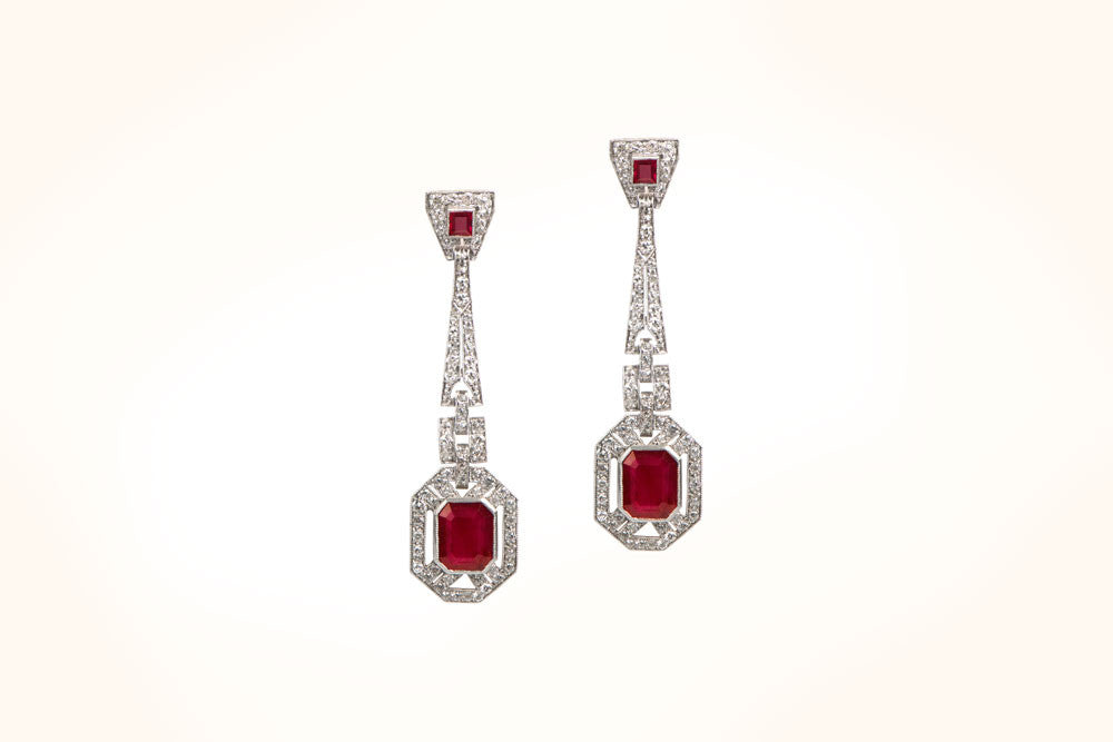 Burma Ruby Earrings