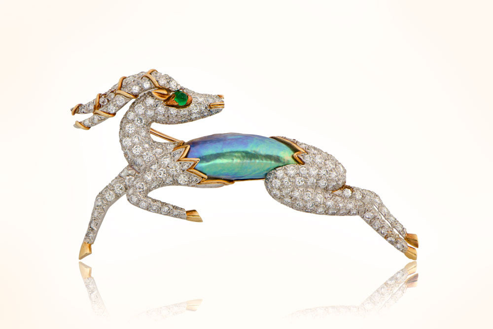 David Webb Gazelle Brooch