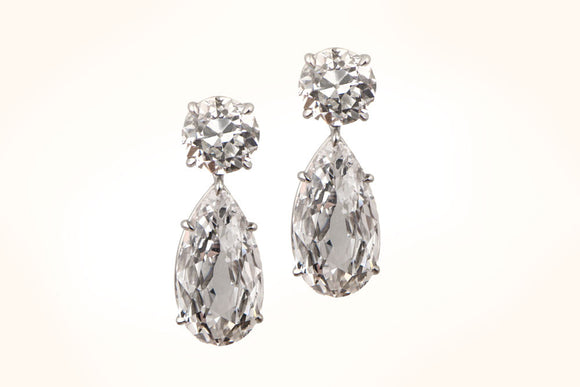 Pear-Shape Diamond Earrings
