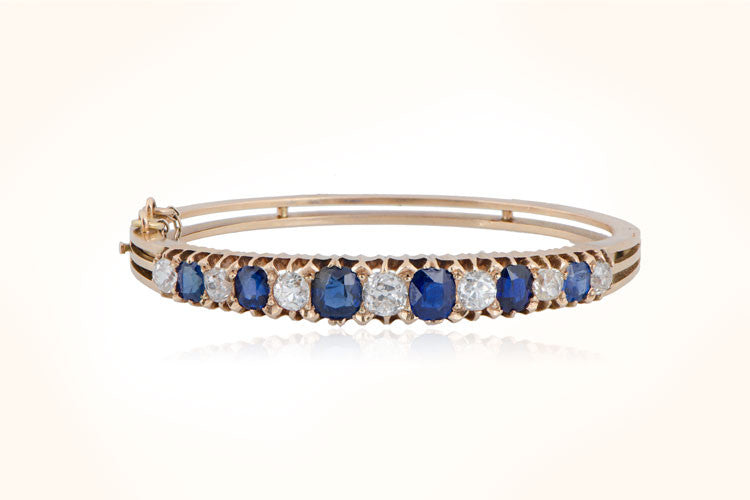 Antique Diamond and Sapphire Bracelet