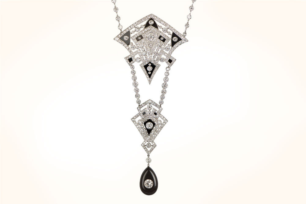 Art Deco Diamond Necklace - Smith and Bevill Jewelers