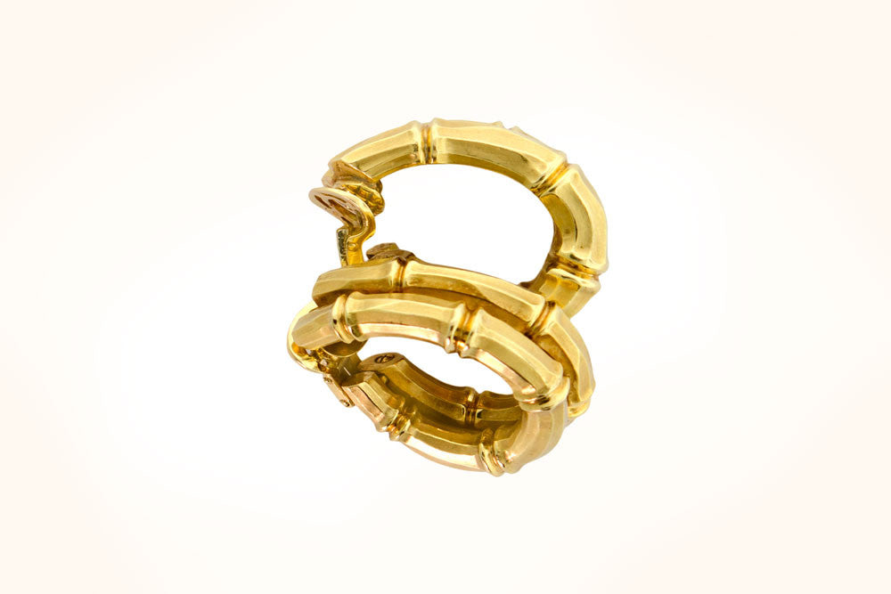Cartier Gold Bamboo Earrings