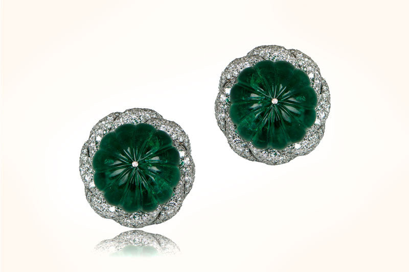 Emerald Turban Earrings